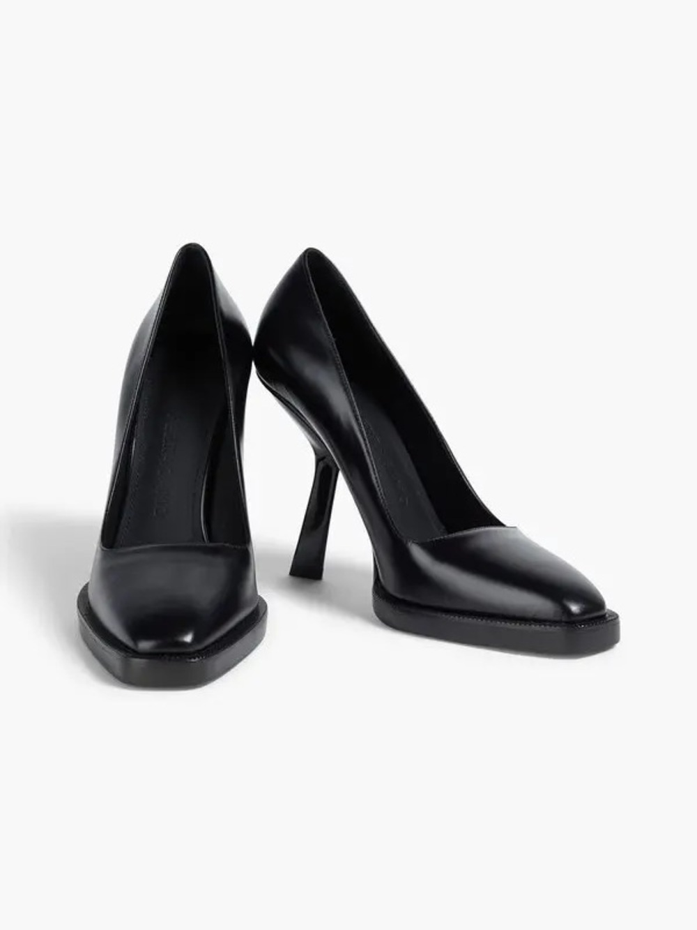 Salvatore Ferragamo shaped -high-heel pumps Black Leather